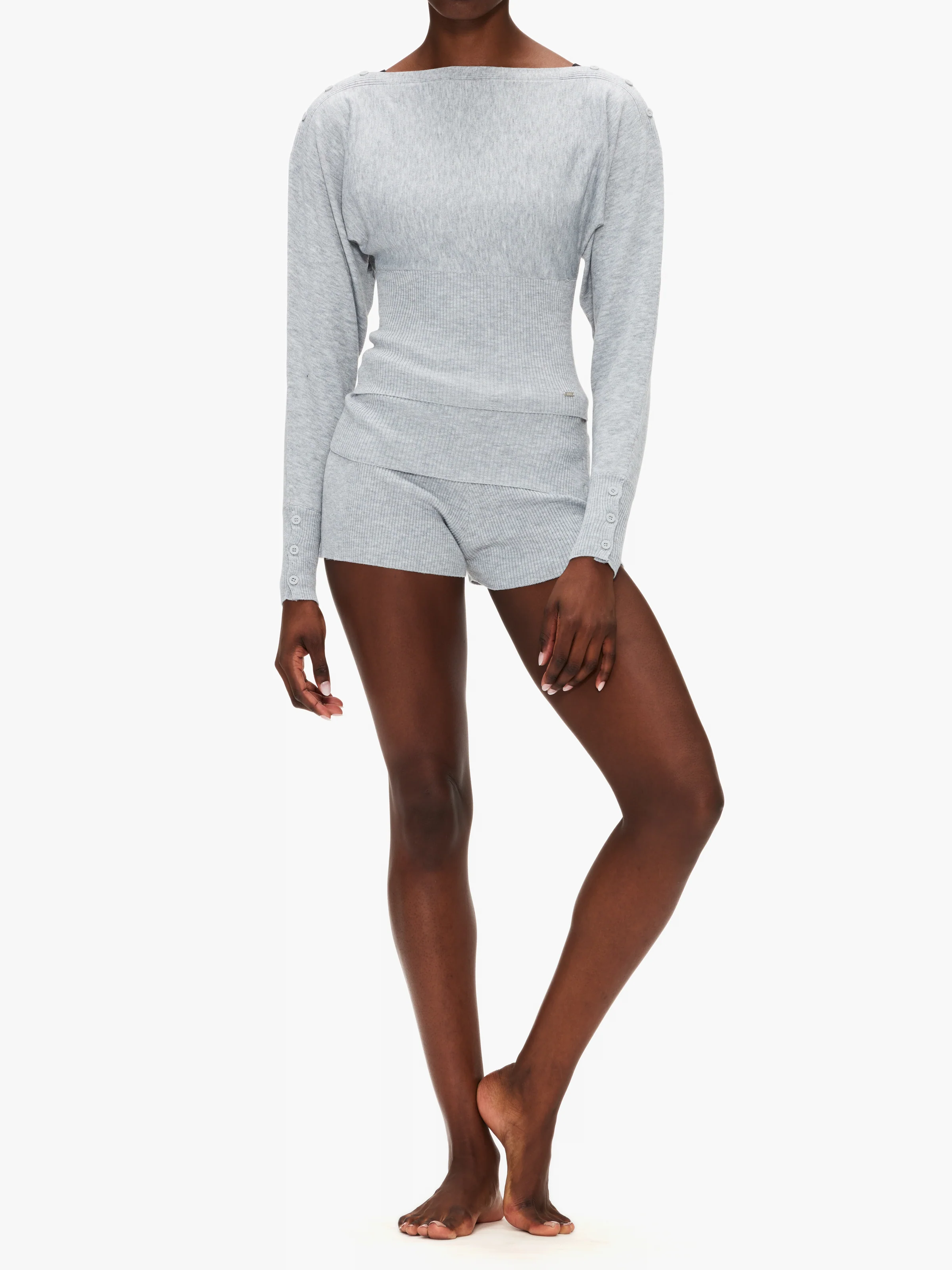Adanola Knit Fold Over Rib Shorts - Image 3