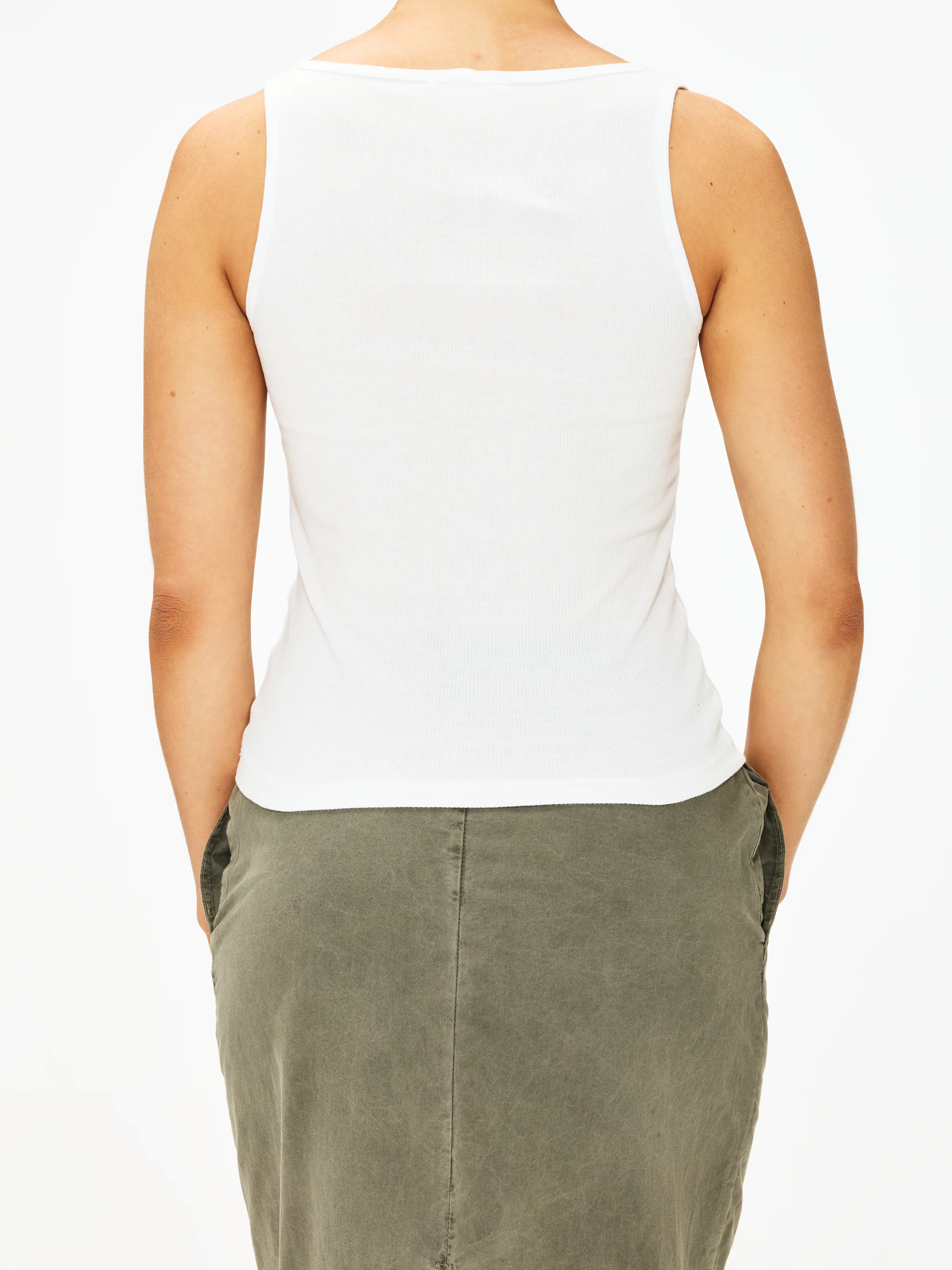 All Three Claire Deep V-Tank in Rib - Image 2
