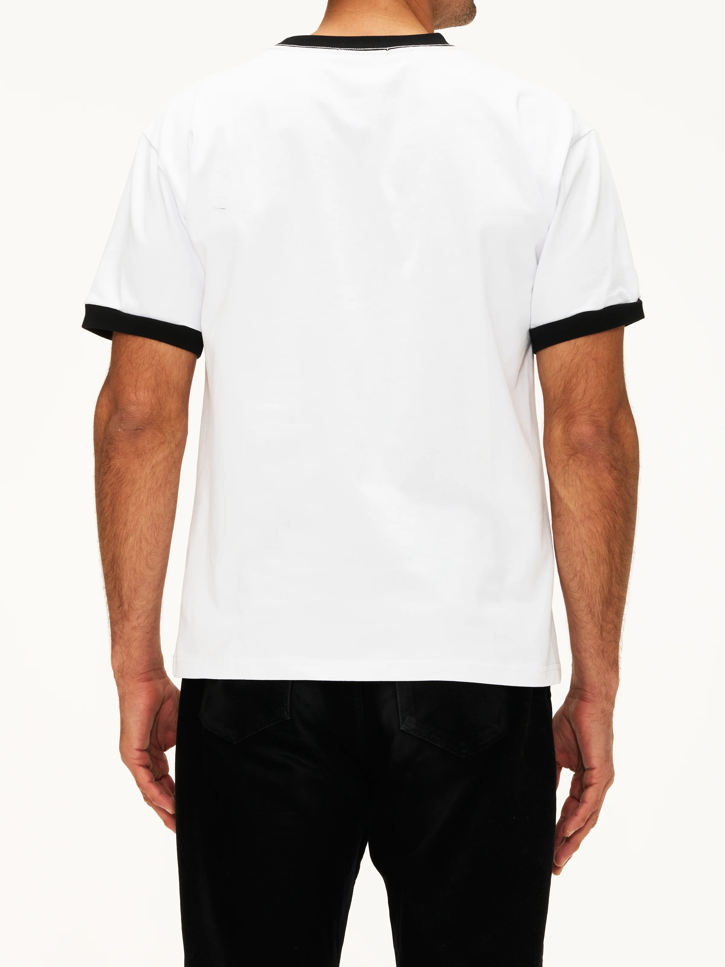 Equinox Unisex White Ringer Tee - Image 2