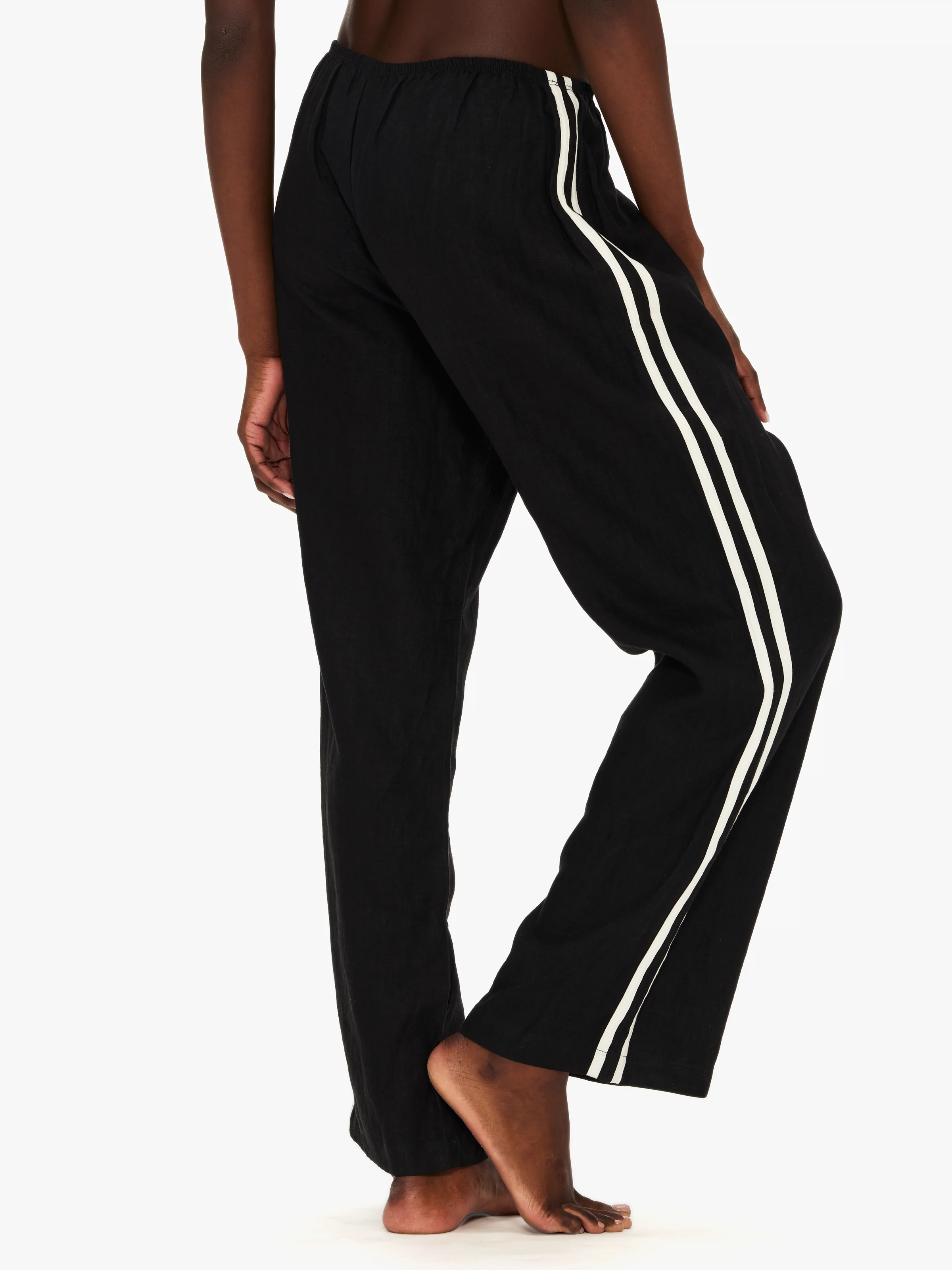 Donni The Linen Crop Racer Stripe Pant - Image 2