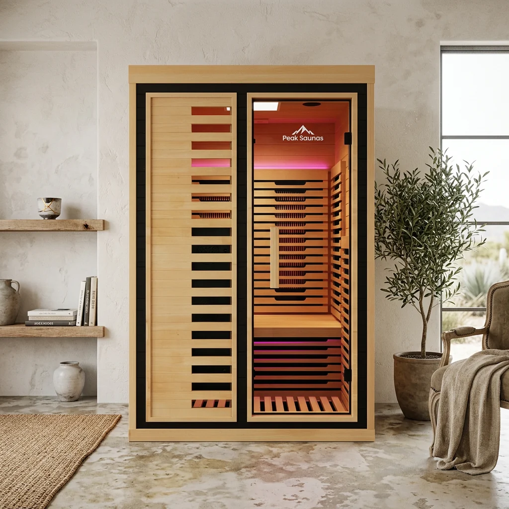 Everest 2-Person Full Spectrum Infrared Sauna with Full-Body Medical-Grade Red Light Therapy & Smart WiFi App Control - Image 2