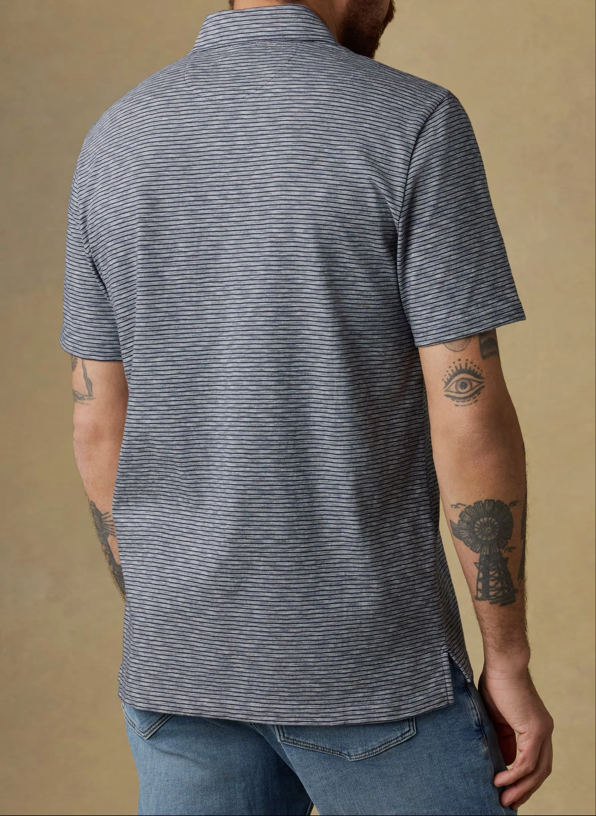 Faherty Sunwashed T-Shirt Striped Polo - Image 2