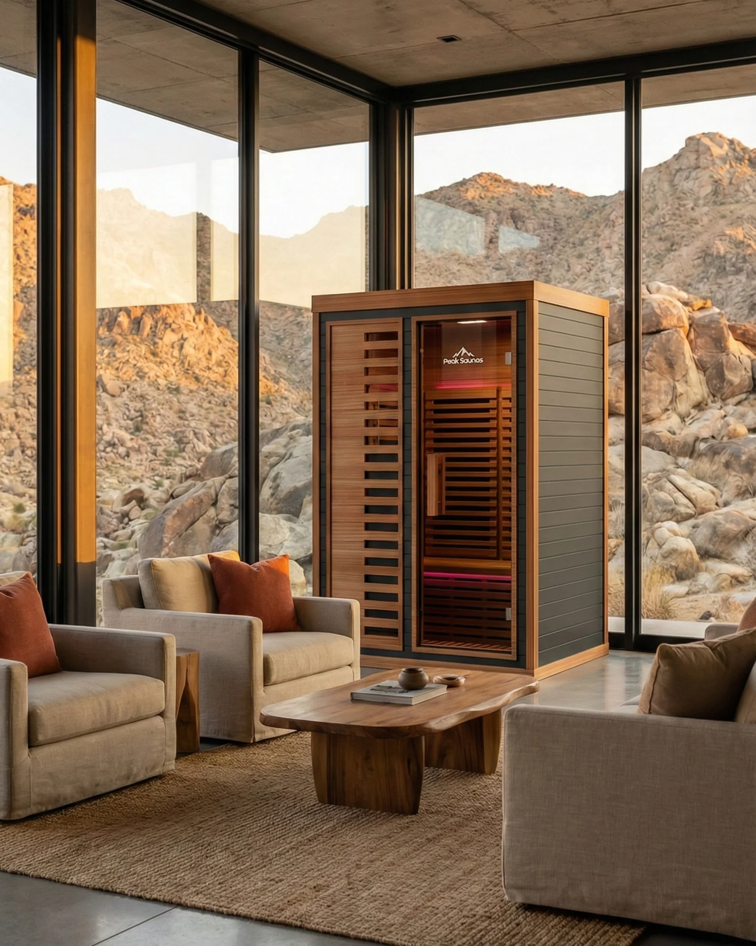 Fuji 2-Person Full Spectrum Infrared Sauna with Full-Body Medical-Grade Red Light Therapy & Smart WiFi App Control - Image 2