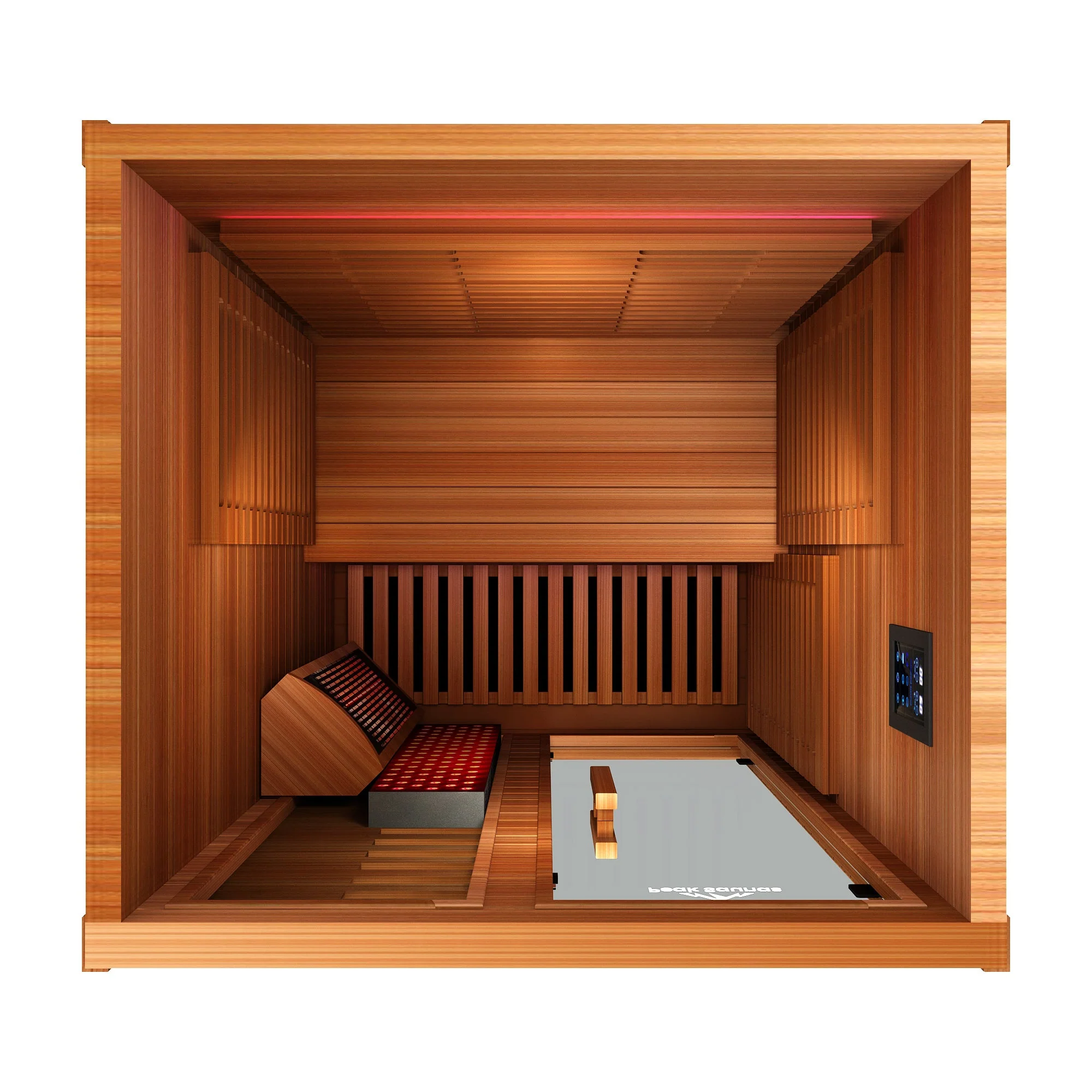 Fuji 2-Person Full Spectrum Infrared Sauna with Full-Body Medical-Grade Red Light Therapy & Smart WiFi App Control - Image 6