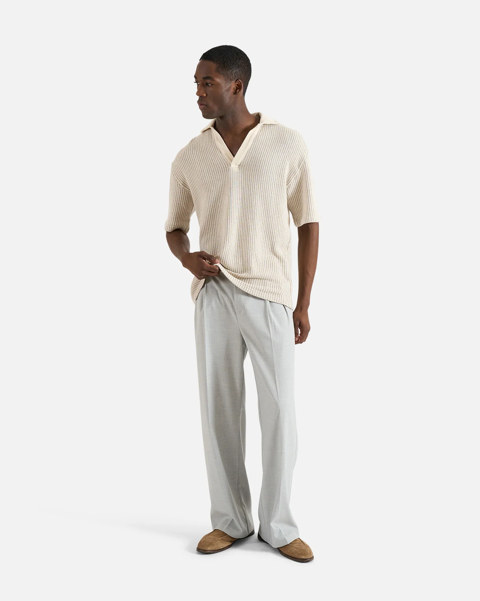 KROST Striped Short Sleeve Polo - Image 3
