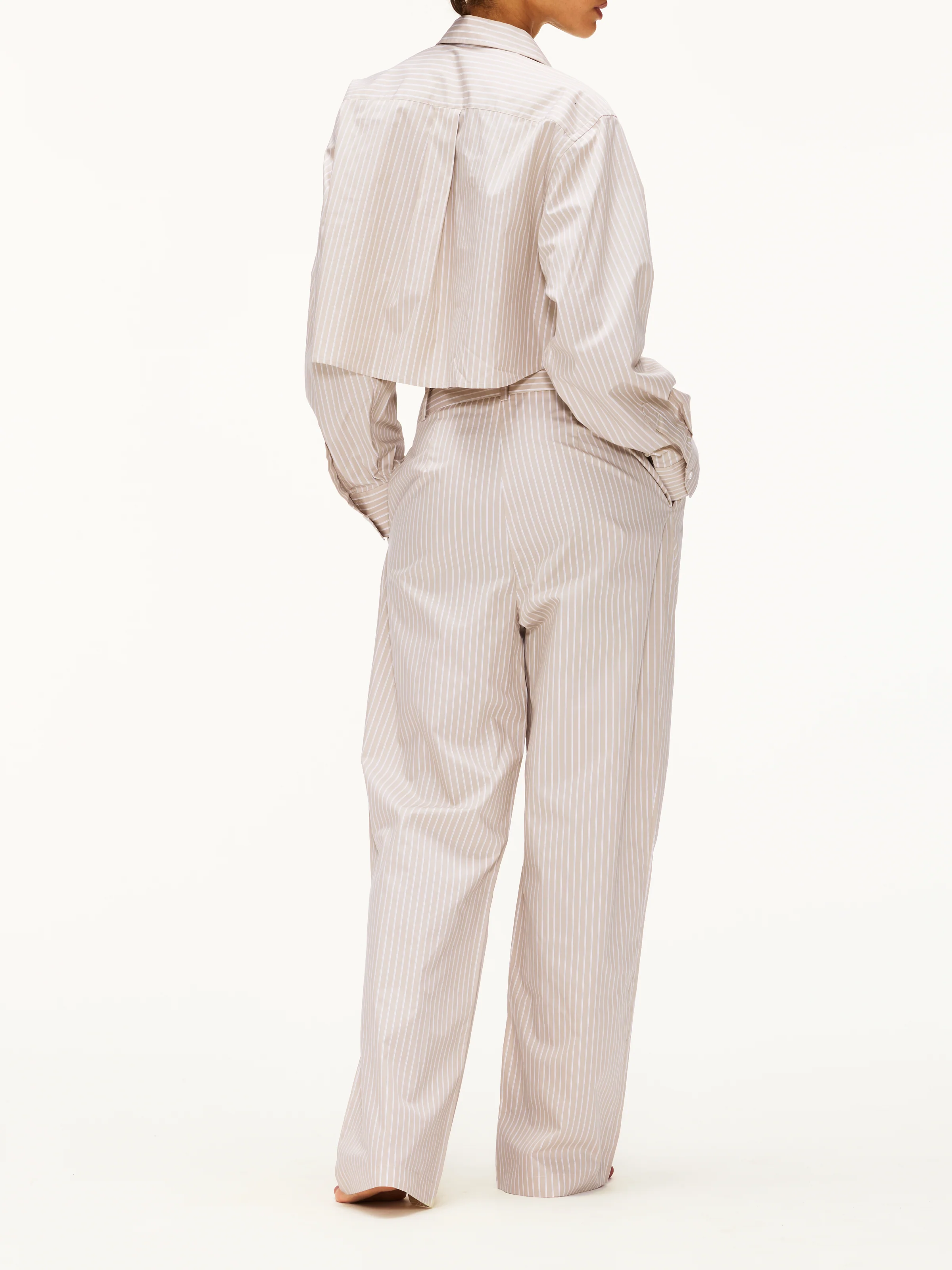 Lune Jada Striped Cropped Blouse - Image 4