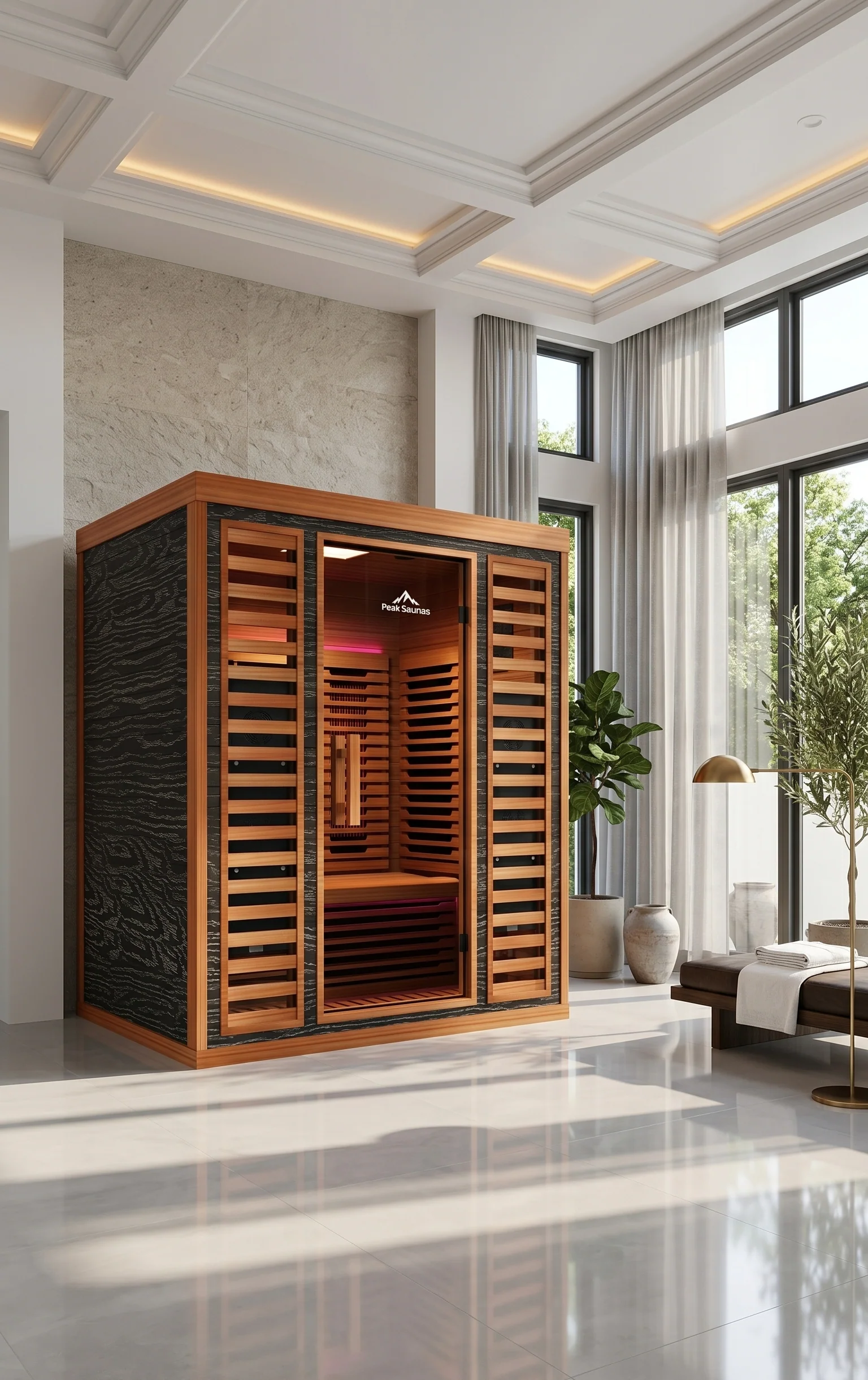 Matterhorn 3-Person Full Spectrum Infrared Sauna with Full-Body Medical-Grade Red Light Therapy & Smart WiFi App Control - Image 2