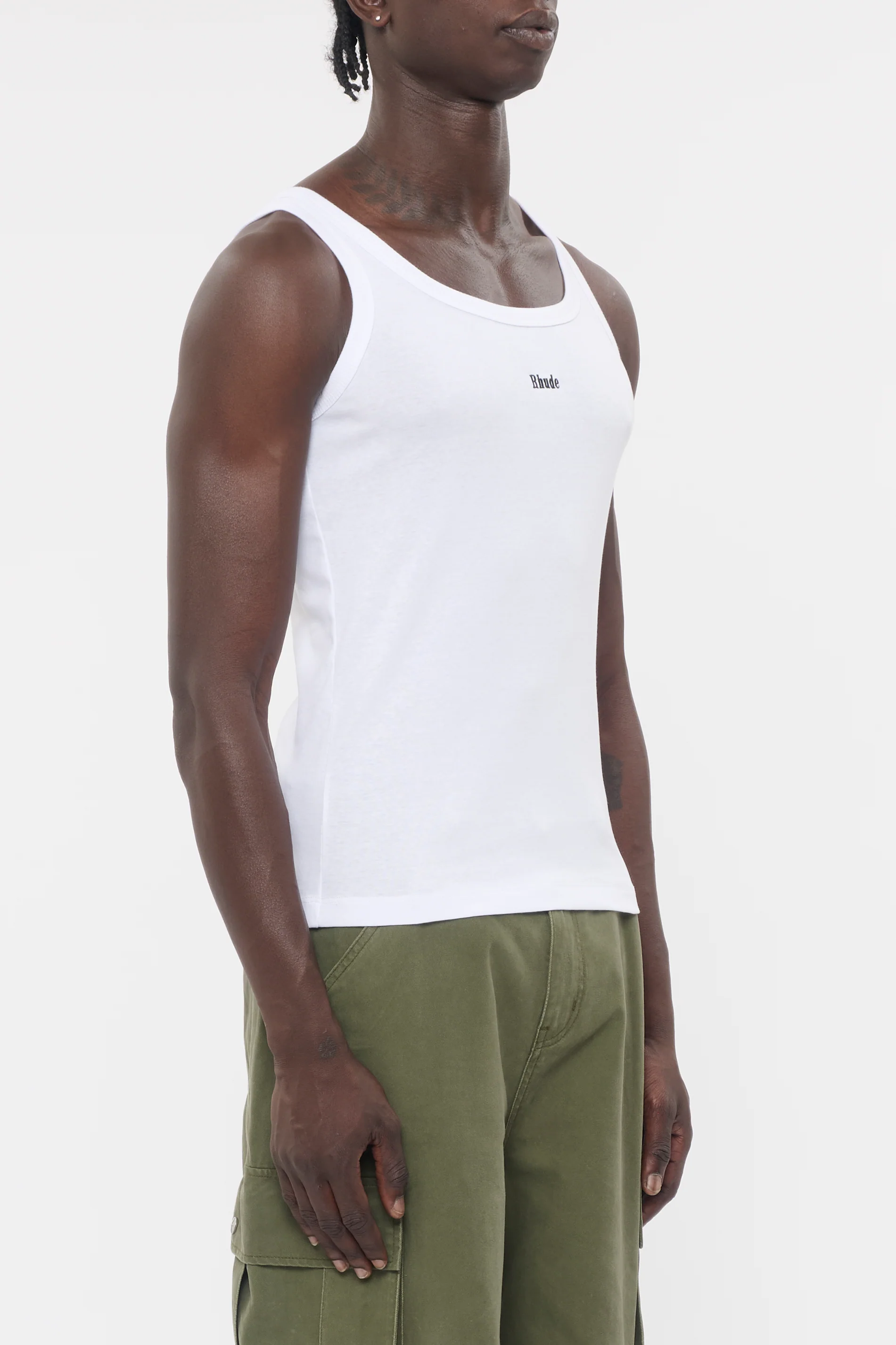 Rhude Logo Ribbed Tank Top - Image 2