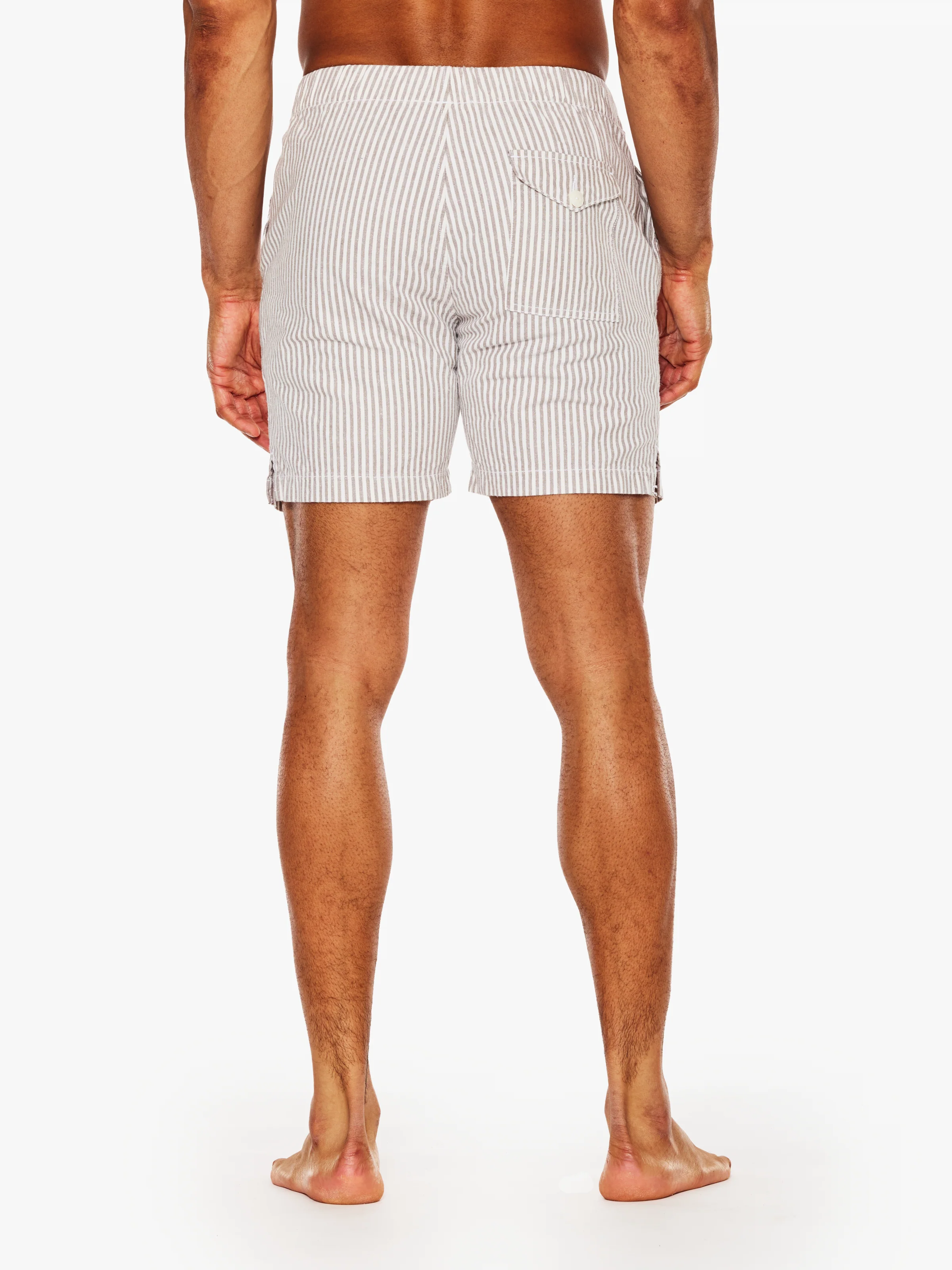 Save Khaki Hemp Stripe Easy Short - Image 2