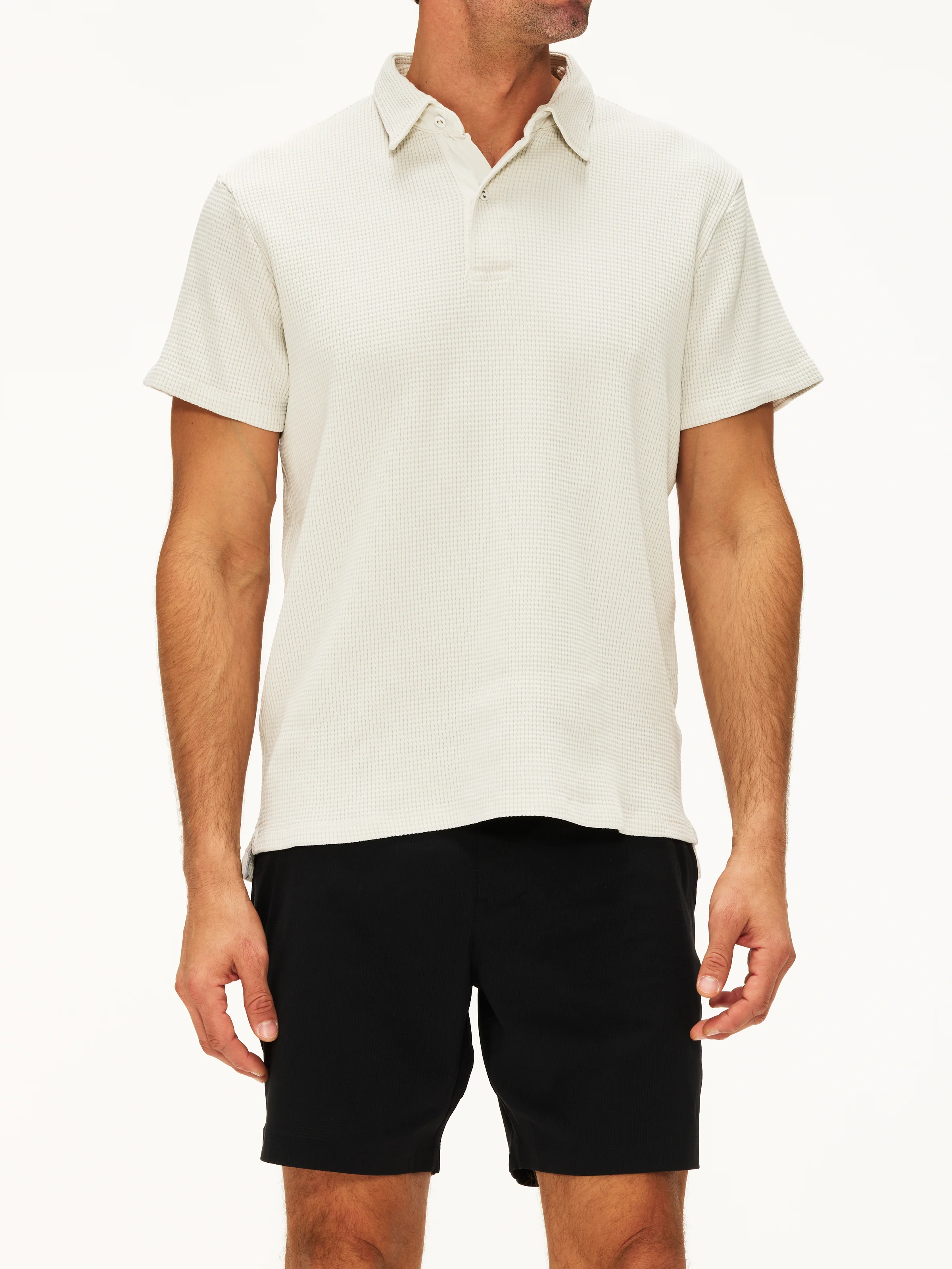 Save Khaki United Short Sleeve Waffle Polo