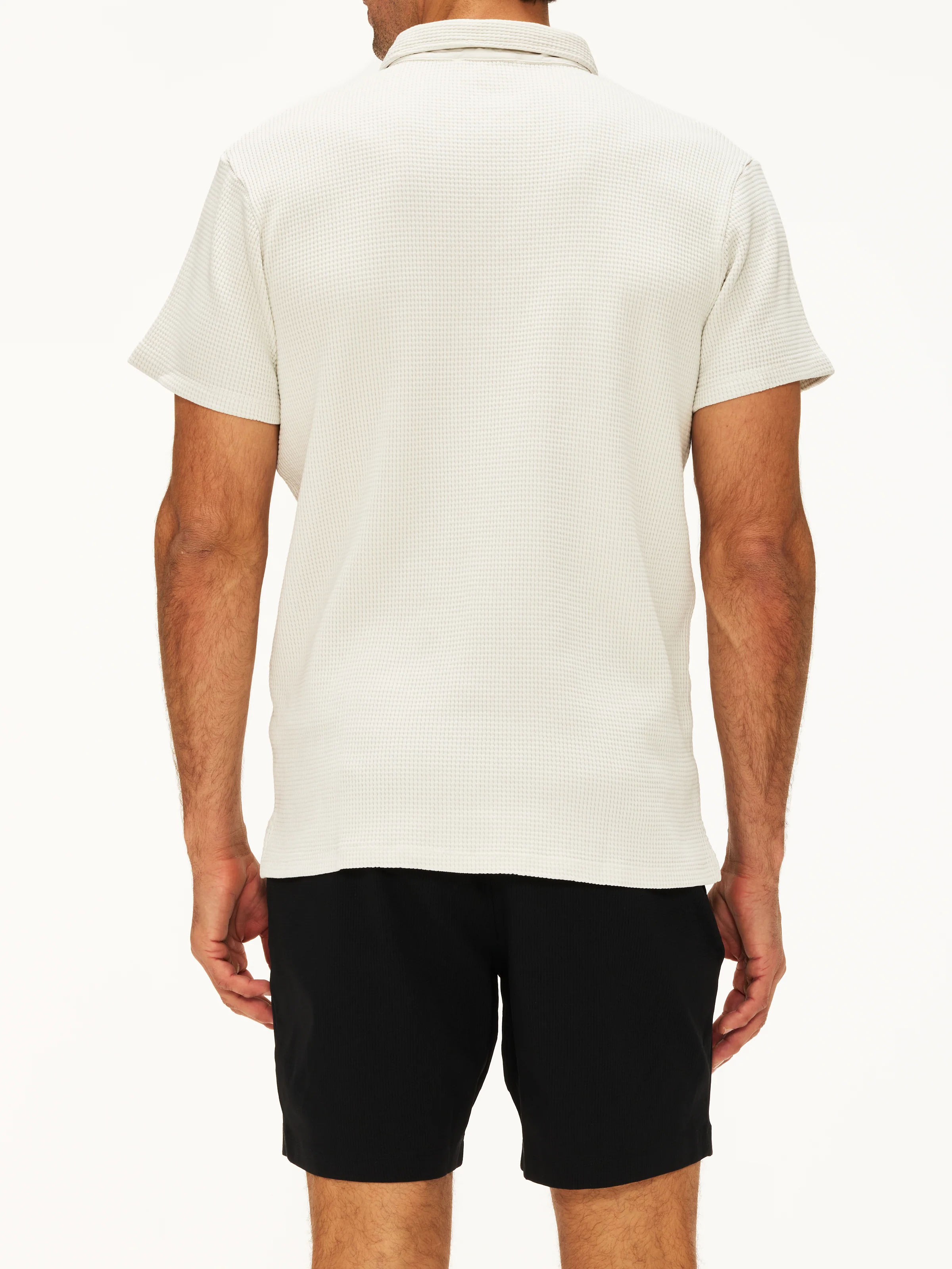 Save Khaki United Short Sleeve Waffle Polo - Image 2