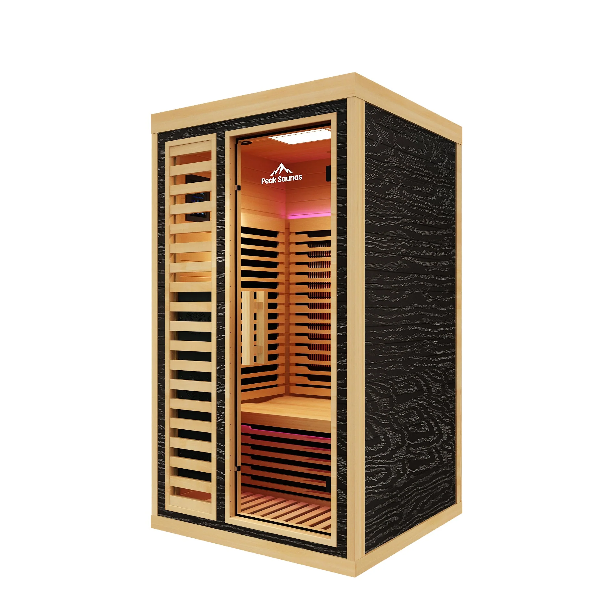 Shasta 1-Person Full Spectrum Infrared Sauna with Full-Body Medical-Grade Red Light Therapy & Smart WiFi App Control - Image 4