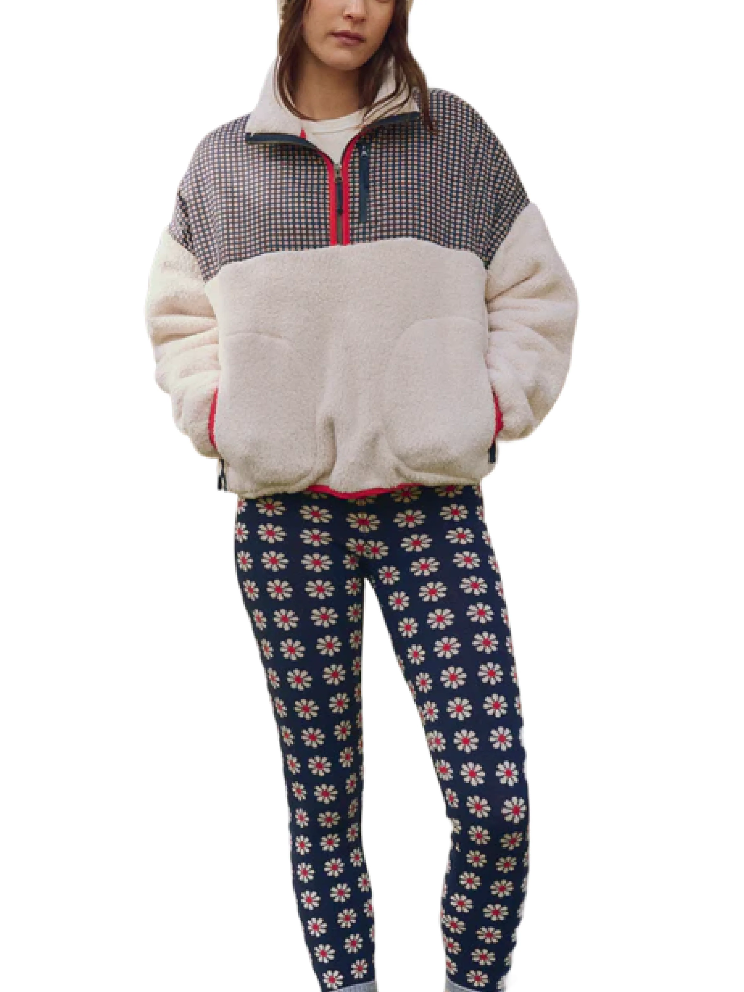 The Great The Print-Mix Plush Terrain Half Zip - Image 3