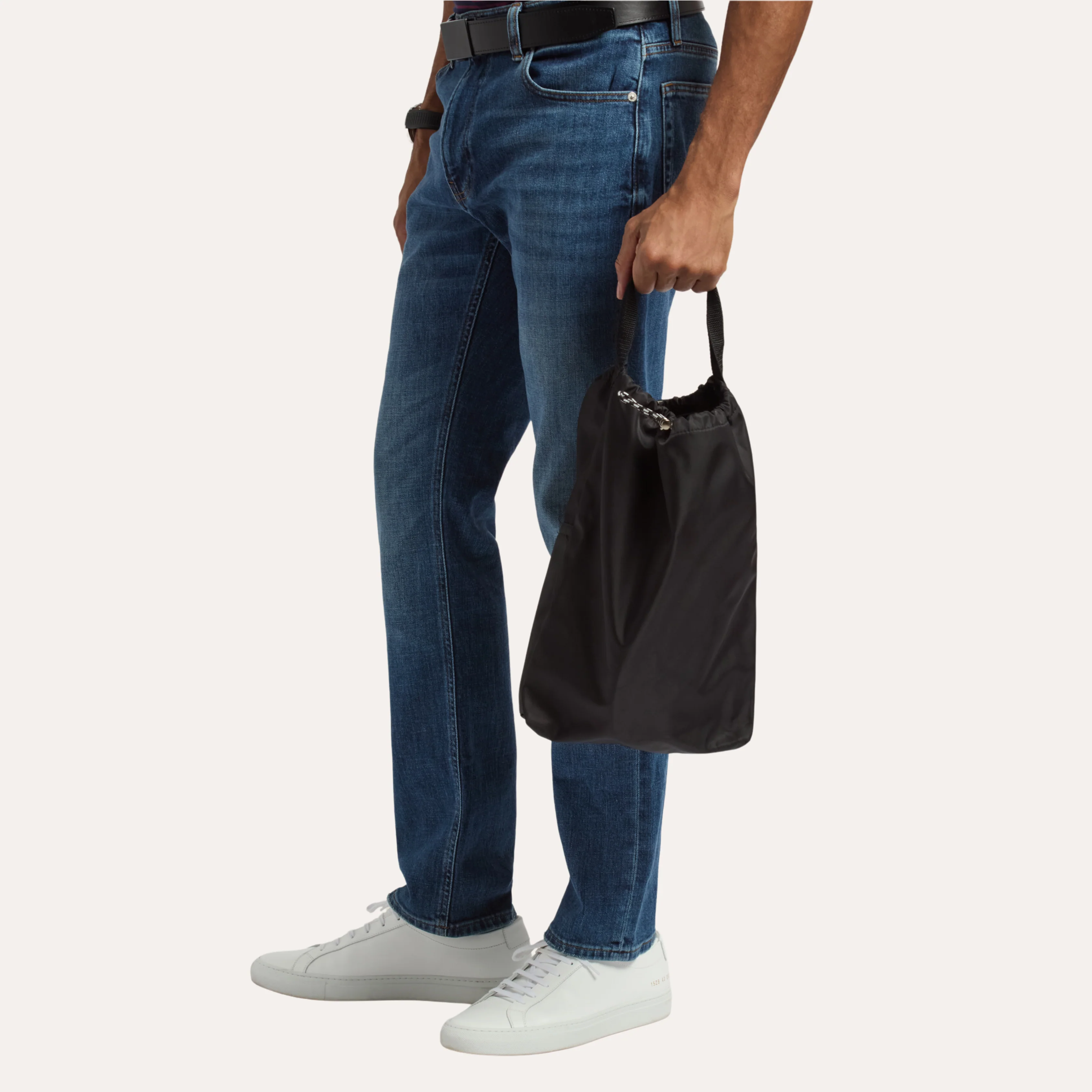 THE RIPPLE DUO POCKET —SHOE BAG VERTICAL CARRYING CASE / STINGRAY BLACK - Image 5