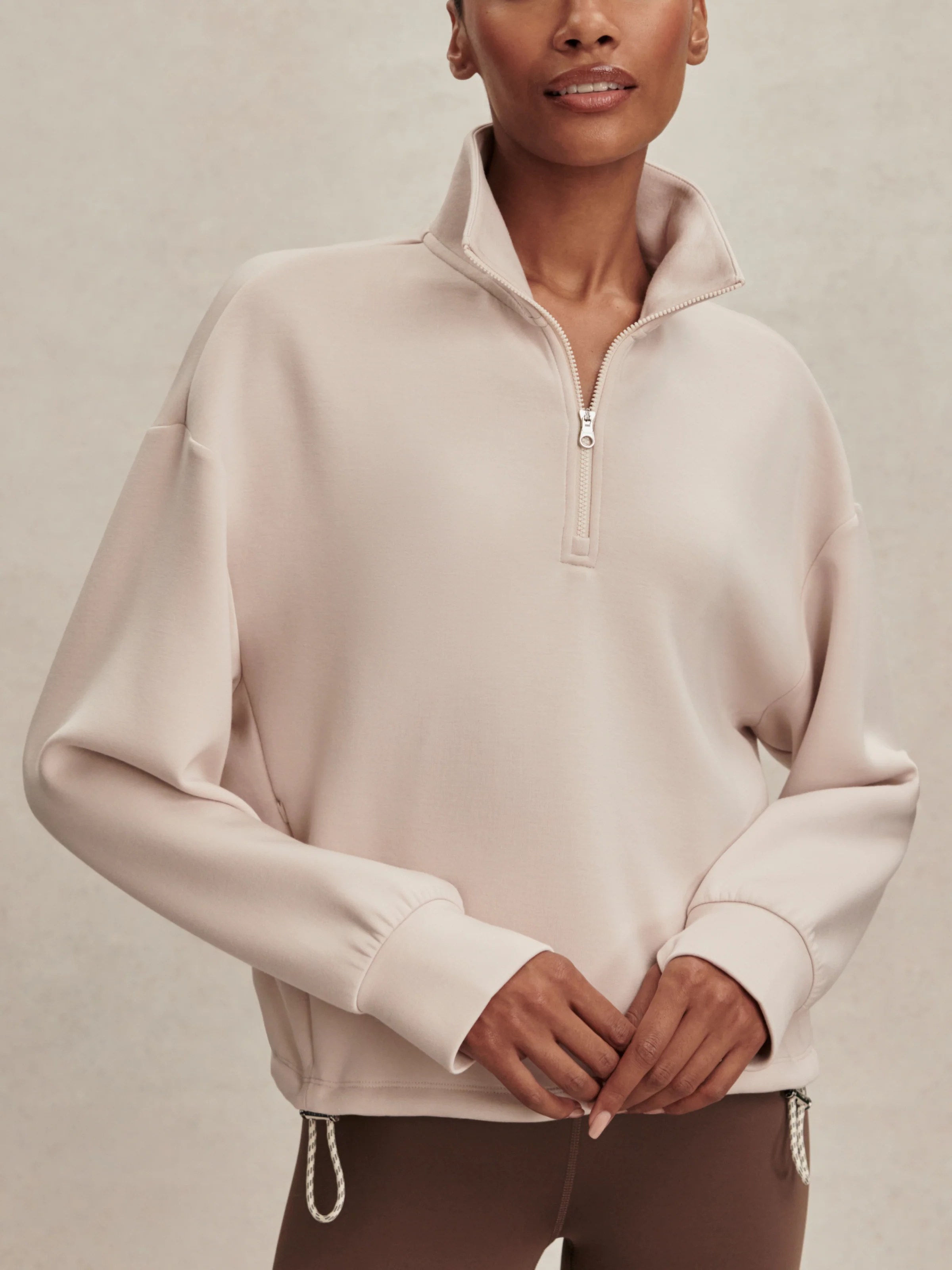 Varley Sian Cropped Half Zip - Image 2
