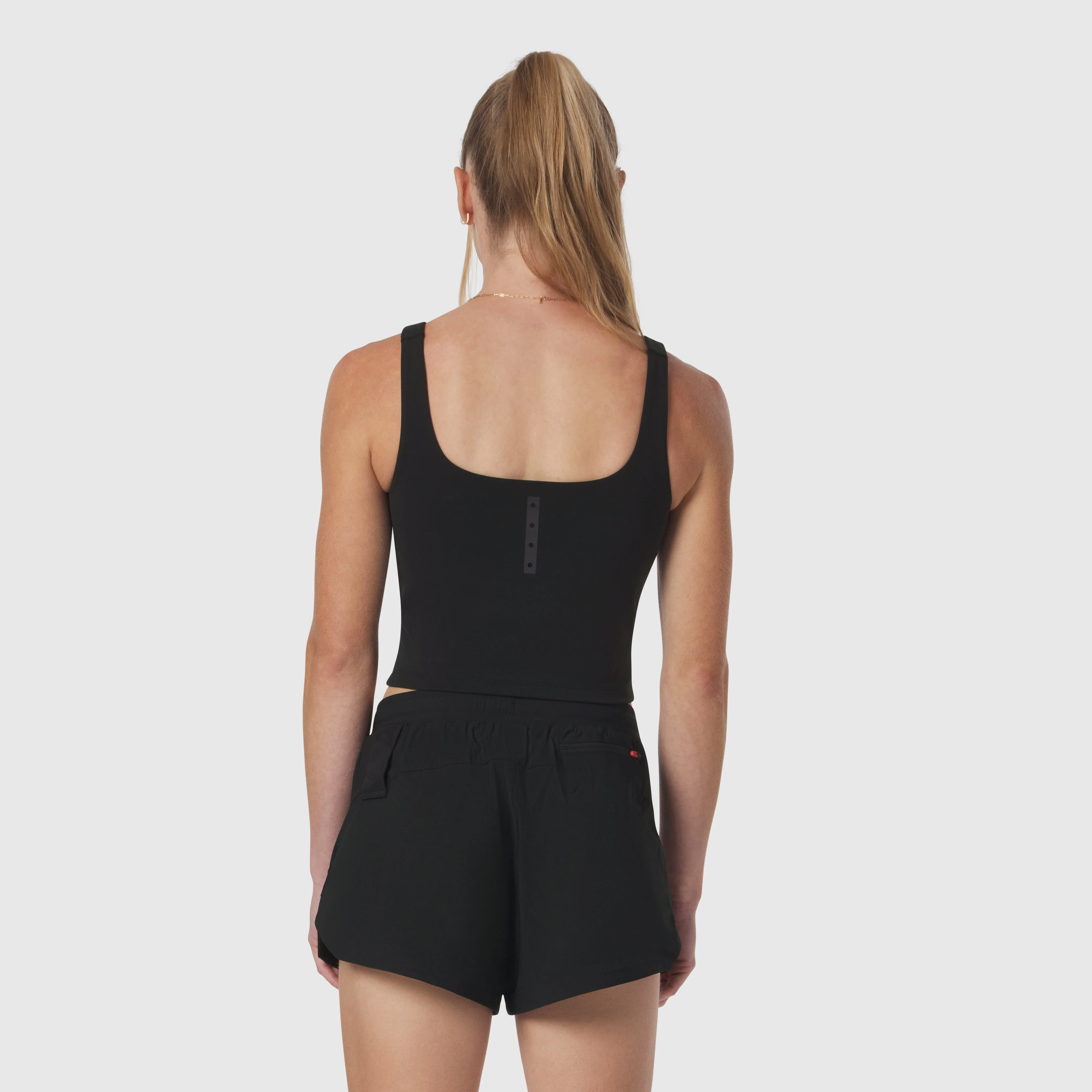 W022. LYCRA® 2-in-1 Tank Top - Black - Image 3