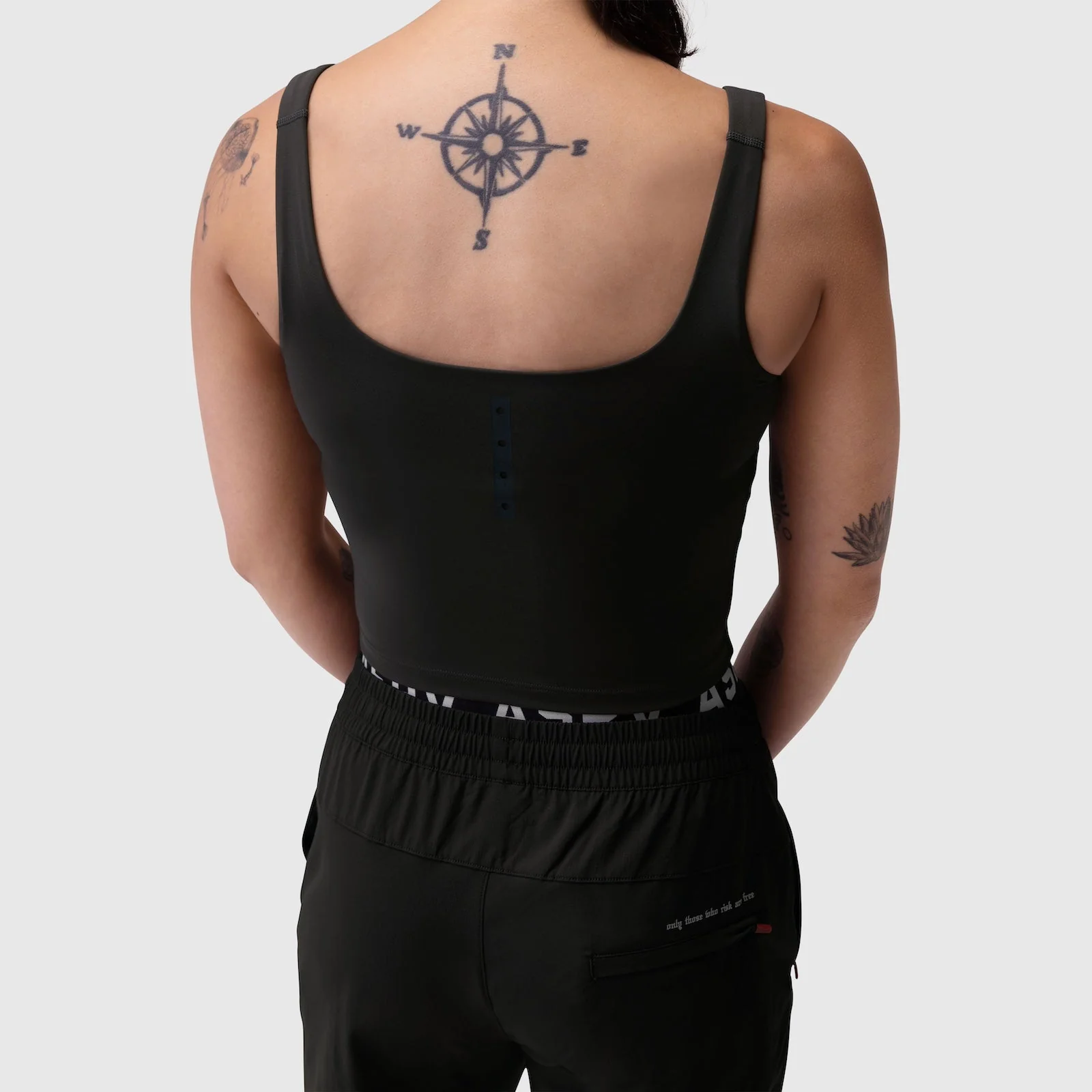 W022. LYCRA® 2-in-1 Tank Top - Black - Image 9