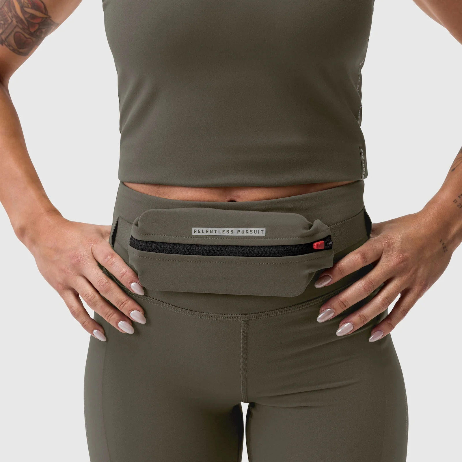 W030. LYCRA® 3-in-1 Legging - Olive - Image 19