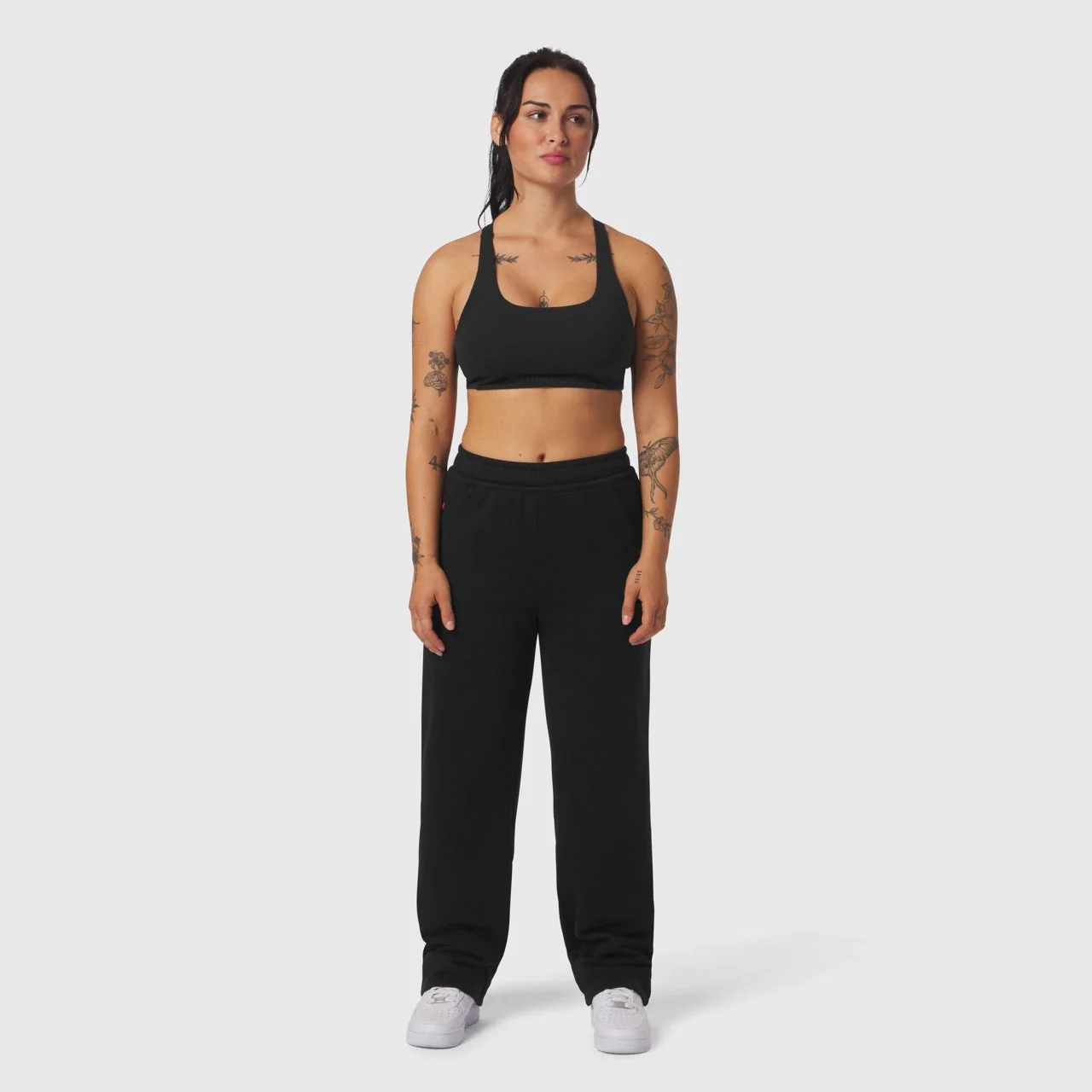 W034. Sorona® Terry Straight Leg Sweats - Black - Image 2