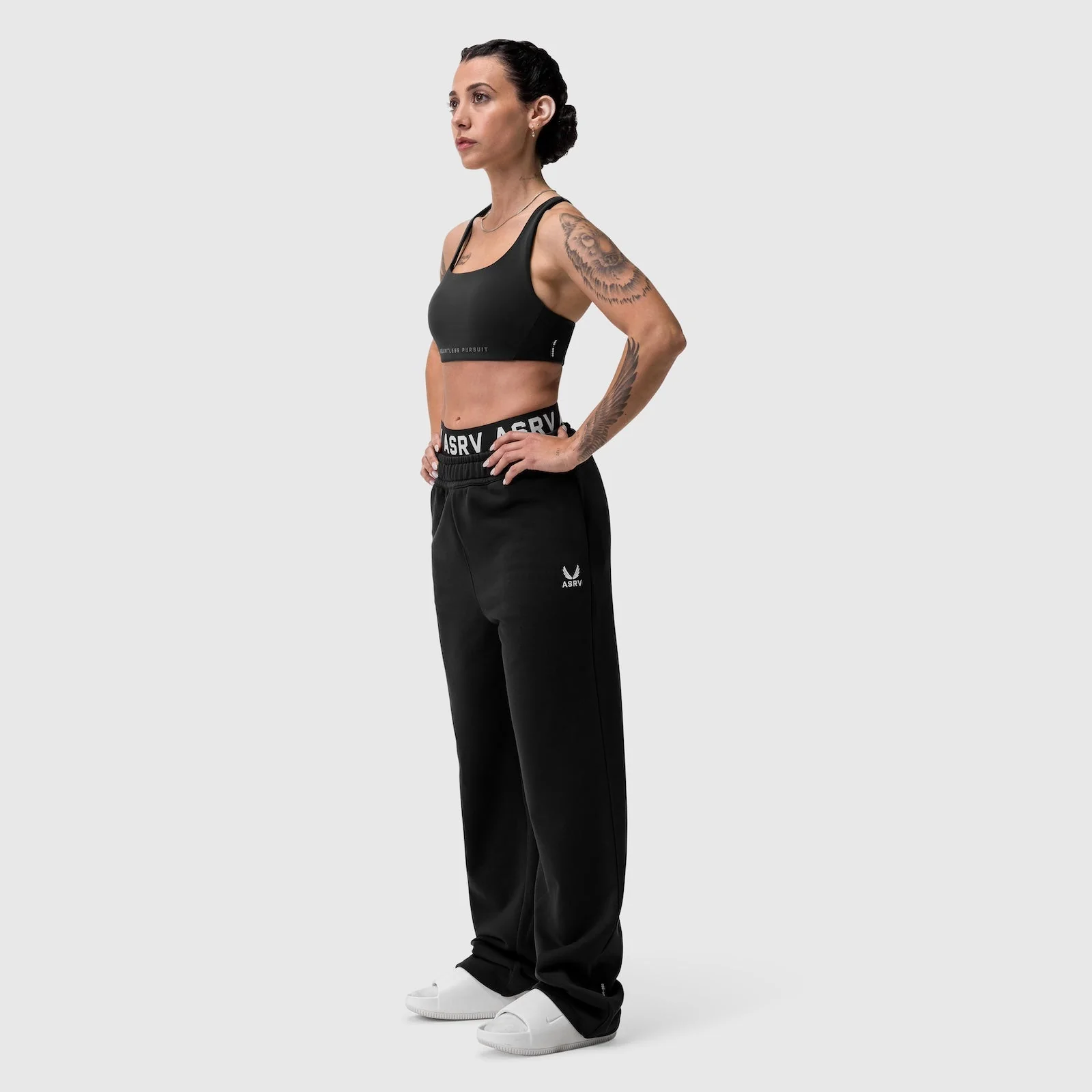 W034. Sorona® Terry Straight Leg Sweats - Black - Image 9
